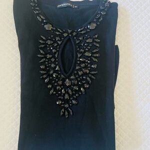 Black Embellished Women's Top